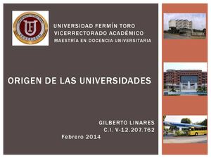 Origen de Las Universidades
