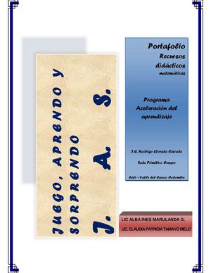 JAS Juego Aprendo y Sorprendo,.Portafolio de Recursos Didácticos