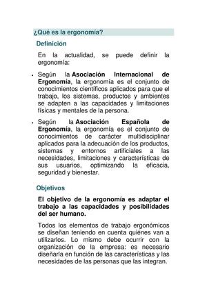 ¿que es la ergonomia?
