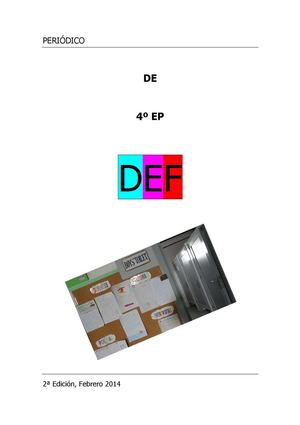 Periódico DEF de 4º EP (2ª edición)