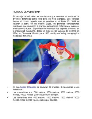 PATINAJE DE VELOCIDAD