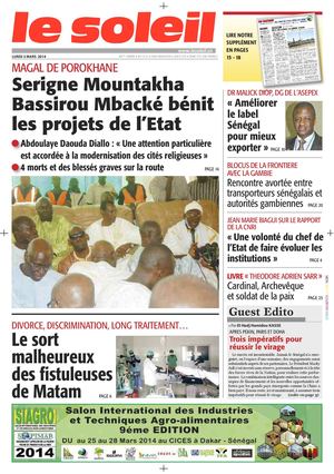 Edition du 3 Mars 2014