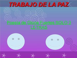 LA PAZ alumnado de 6º delCEIP " Carazony"