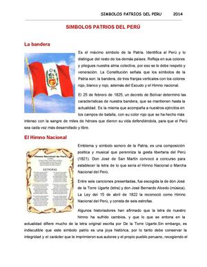 SÍMBOLOS PATRIOS DEL PERU