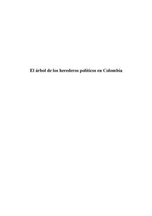 Las castas políticas en Colombia