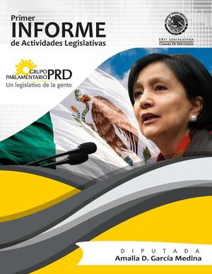 Primer Informe de Actividades Legislativas Amalia García LXII Legislatura