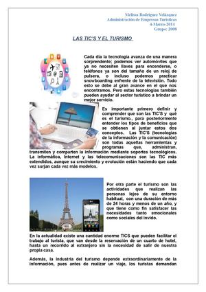 Tecnologìas del Turismo