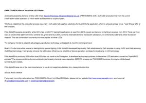 PAM-XIAMEN offers 4 inch Blue LED Wafer