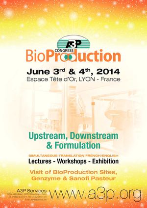 Program A3P Bioproduction Congress 2014