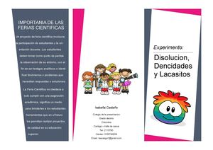 Folleto experimento feria de la ciencia