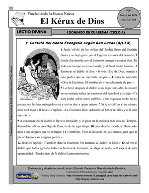 LECTIOI DOMINGO DE CUARESMA A