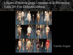 Lliçons d’història grega i romana en la Primavera-Estiu 2014 de Dolce&Gabbana