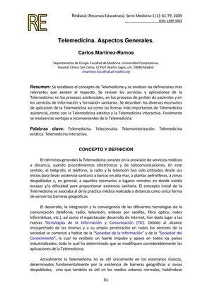 ASPECTOS GENERALES DE LA TELEMEDICINA