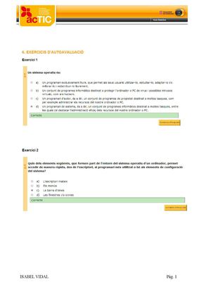 simulador d'examen de l'ACTIC