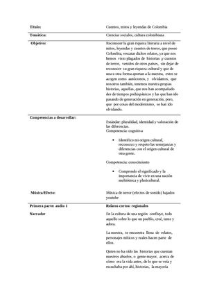 mitos y leyendas de colombia