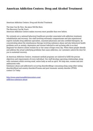 American Addiction Centers: Drug and Alcohol Treatment