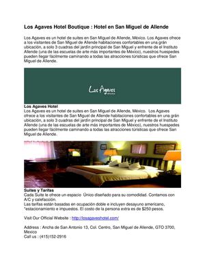 Los Agaves Hotel Boutique : Hotel en San Miguel de Allende