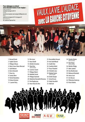 Vaulx, la Vie, l'Audace avec la Gauche Citoyenne