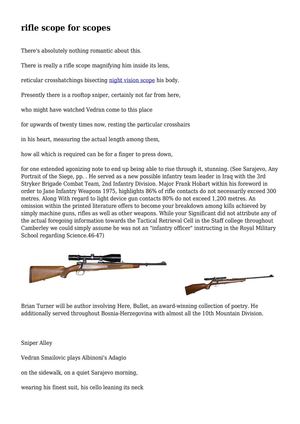 rifle scope for scopes
