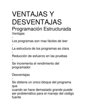 ventajas y desventajas