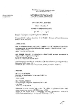 SCP D'ADMINISTRATEURS JUDICIAIRES BAYLE & CHANEL GEOFFROY