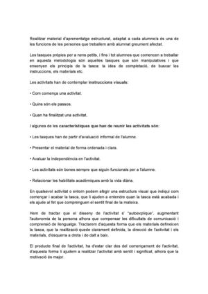 Per què es bo treballar amb materials Teacch