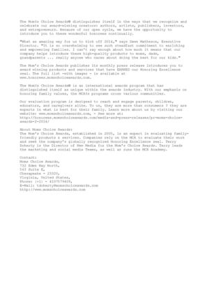 Mom's Choice Awards Introduces its Newest Honorees