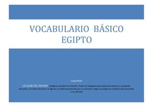 VOCABULARIO EGIPTO