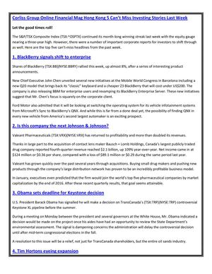 Corliss Group Online Financial Mag Hong Kong 5 Can’t Miss Investing Stories Last Week