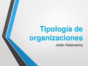 Tipología de Organizaciones 