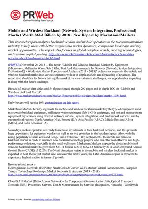 Wireless Backhaul Market 2018