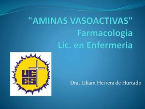 Aminas vasoactivas