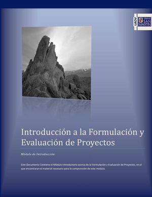 Introducción a la Formulación y Evaluación de Proyectos