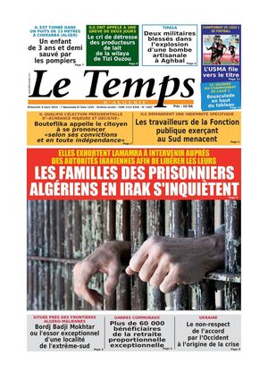 Le Temps d'Algérie Edtion du Dimanche 09 Mars 2014