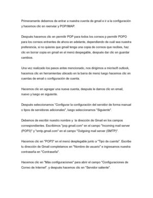 Configuración de Gmail con Outlook