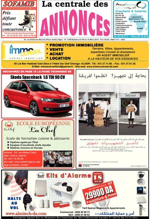 La Centrale des annonces n° 1189 Semaine du 09 au 15 Mars 2014
