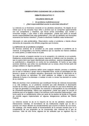 Observatorio ciudadano de la educación 