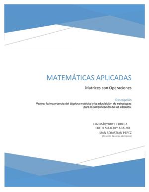 Matemáticas Aplicadas