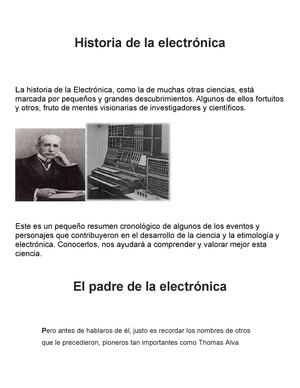 historia de la electrónica