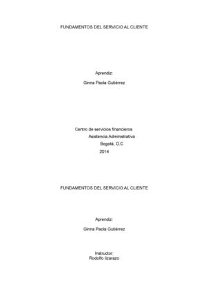 FUNDAMENTOS DE SERVICIO AL CLIENTE