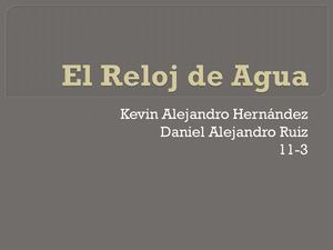 Exposicion - El reloj de agua