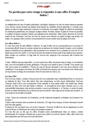 Ne perdez pas votre temps à répondre à des annonces bidons...