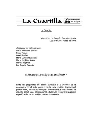 El ambito del diseño de la enseñanza 