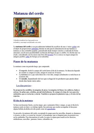 Matanza del cerdo válida