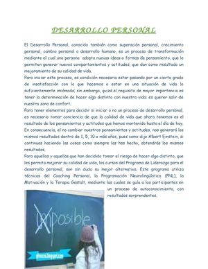 desarrollo personal