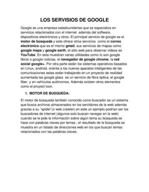 servisios de google