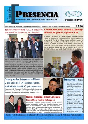 Informativo Presencia Febrero 2014
