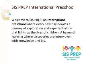 International Preschools in Mumbai - SIS PREP