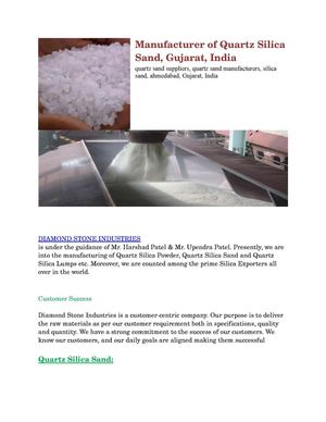 Manufacturer of Quartz Silica Sand, Gujarat, India