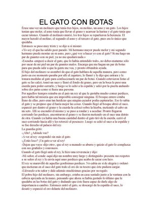 CUENTO EL GATO CON BOTAS
